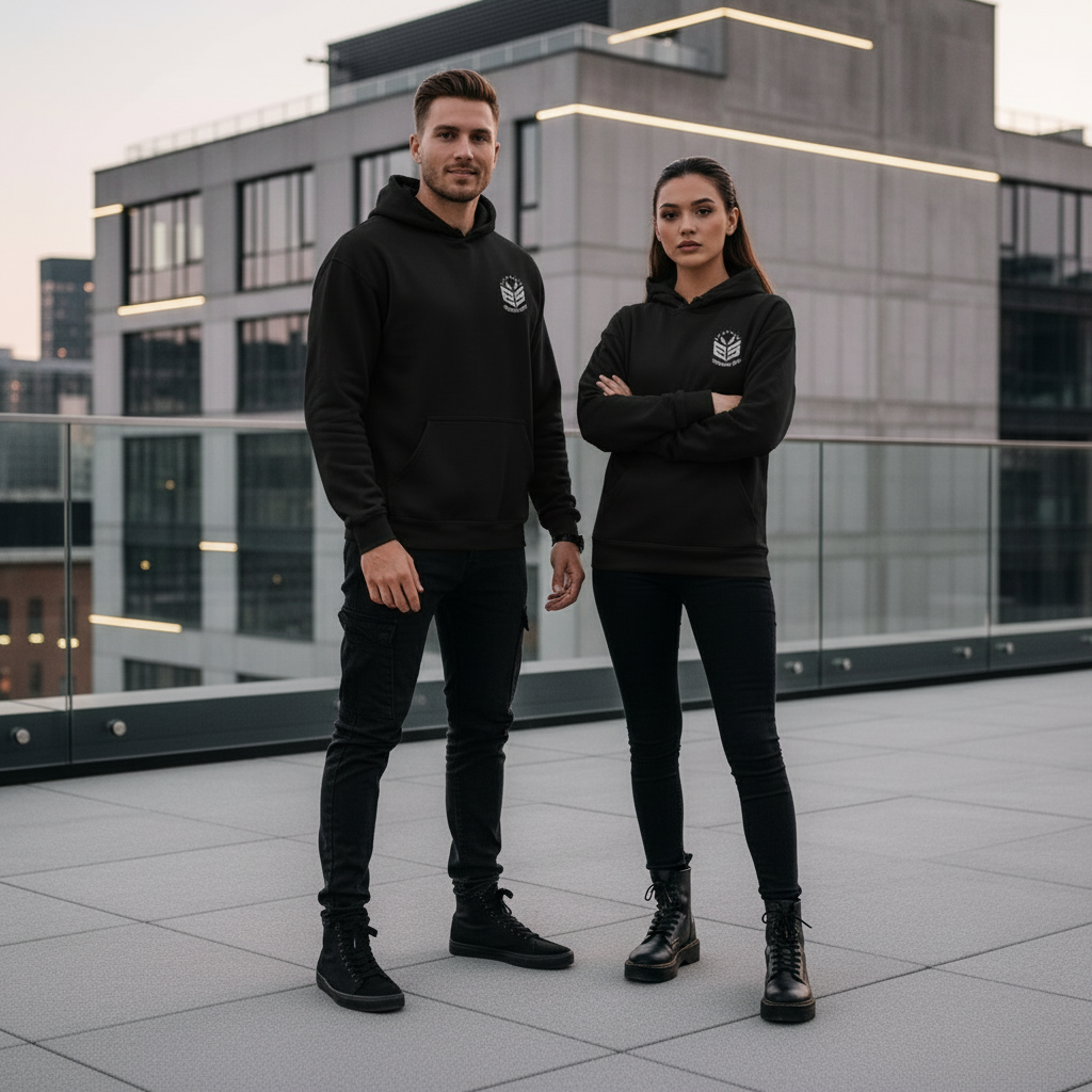 Rooftop streetwear lifestyle photo